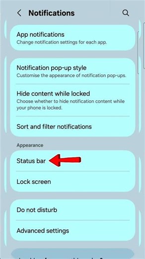 How to change Status bar notification style on Samsung #shortsfeed #trending #ytshorts