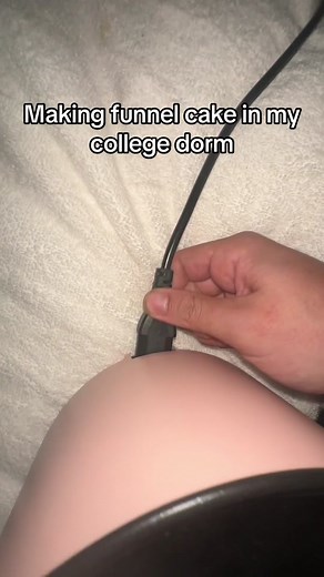 Funnel cake 🎂 Try @Feastables right now at walmart or 7/11! Cooking instructions below: 1. Milk, eggs, sugar, and vanilla to a bowl. 2. Whisk the wet stuff. 3. Add flour, baking powder, salt to the wet ingredients. Whisk. 4. Add 1/3 cup of batter into a funnel and drizzle the batter in a circular or swirling motion. 5. Fry until golden brown, flipping when needed. 6. Remove with a spoon and let the oil drain off before dusting with powdered sugar and chocolate and stuff. ENJOY🥰 @MrBeast #foodt