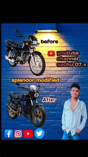 🫵hero splendor bike modified🚀 splendor bike modification video 🏍️ #splendormodified