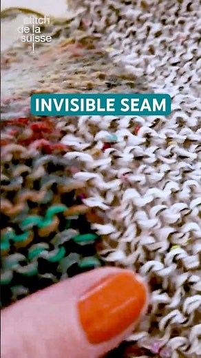easy invisible garter stitch seam method #knittingtutorial