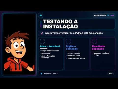 Como instalar o python e vs code primeiros passos AULA 2