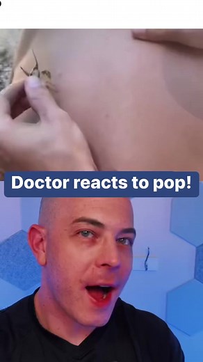Doctor reacts to pimple pop! #pimplepopper #Reacts | Dr. Dustin Portela, Dermatologist