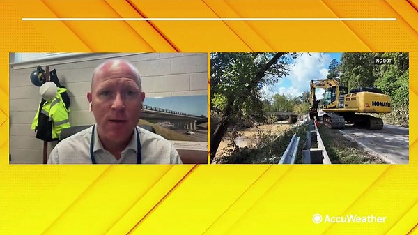 Road repair after Hurricane Helene