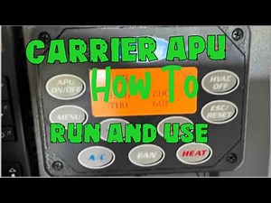 Carrier APU How To Run and use.