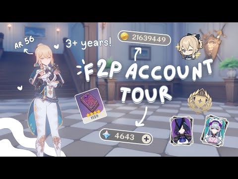 *f2p* AR 56 account tour ♡ (+voiceover) ‧₊˚ ☁️ | cozy genshin gameplay