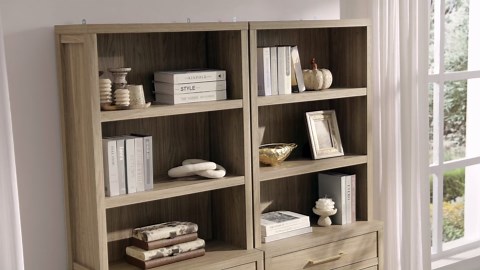 Amazon.com: SICOTAS Tall Bookcase Bookshelf with Drawer - 5 Tier Book Shelf with Cabinet, Farmhouse Book Case Shelf 75 Inches Tall Bookshelves for Living Room, Home Office (Light Walnut, 1 Piece) : Home & Kitchen