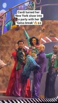 Cardi turned her New York show into a party with her "Salsa break"🔥🙌🏾