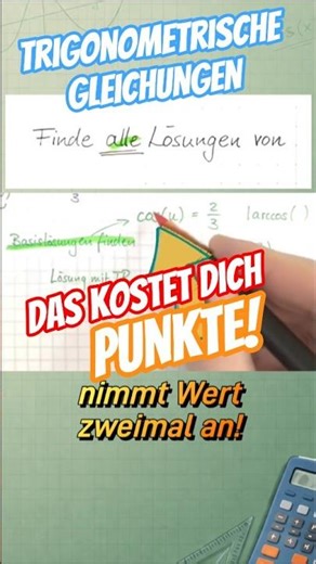 Cosinus Gleichung lösen – dieser Fehler kostet dich Punkte!