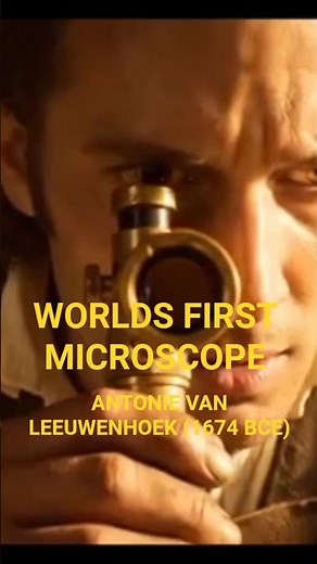 World's First Microscope - 1674 CE #aihistory #shorts