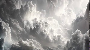 Texture of smooth velvety clouds gradually transforming into a chaotic textured m.