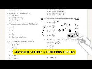 Advanced Algebra for the Accuplacer Test - featuring logarithmic equations