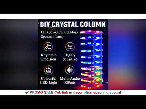 DIY Sound Control LED Music Spectrum Electronic Kit Crystal Column Audio Display PCB Soldering Pract