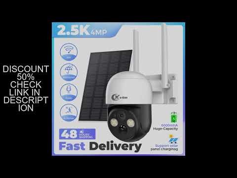 XVIM 4MP PTZ Wifi Wireless Outdoor Solar Camera Built-in Battery Video Surveillance Camera Long Time