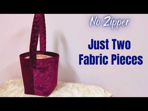 DIY Stylish Bucket Bag Without Any Zipper | Very Easy To Sew | Project for Beginners