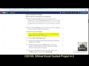 CIS105: 3/20/25: SIMnet Excel Guided Project 4-3