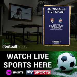 An action packed week of LIVE football in the brand new pitch side Stanley’s Bar Premiership, Championship, FA and EFL Cup from Sky Sports, TNT Sports and mainstream TV Watch all games LIVE in Stanley’s Sports Bar | A1 Football Factory