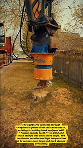 Powerful Excavator Stump Crusher | SC85C Pro Stump Grinder Educational Video