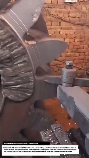 Extreme Manual Lathe Machining Process – Traditional Metal Turning Technique.