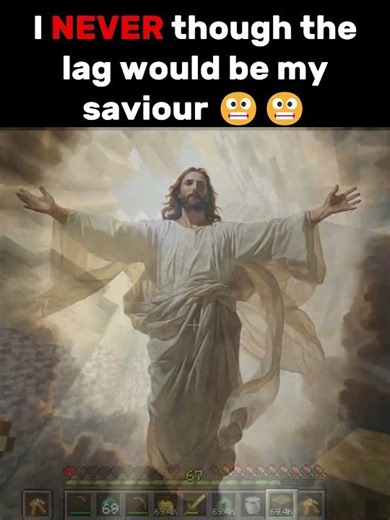Lag saved me in Minecraft 😬🗿 #minecraft