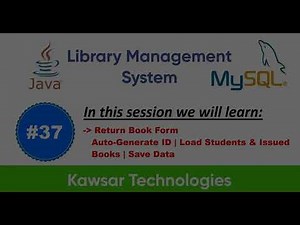 Part 37 - Java Swing Library System | Return Book Form, Auto ID & Load Reference Data to ComboBox