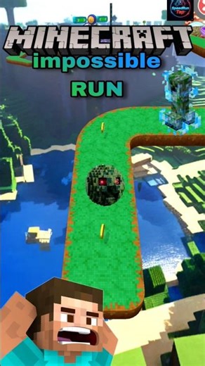 MINECRAFT CREEPER RUN! 🟢💥 #Shorts #GoingBalls