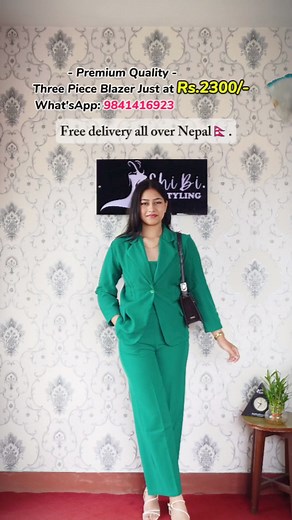 9.7K reactions · 71 shares | "Elevate your style with this stunning 3-piece blazer set." Colour: Available✅ Size: Free✅ Quality: Premium✅ Delivery Free All over Nepal✅ Cod: Available✅ Hurry up!! DM us to order!! #ShiBiStyling #BlazerSet #3PieceSuit #FashionForward #ChicStyle #ElegantOutfit #SuitUp #StylishMenswear #TrendyLook #FormalWear #Dapper #SuitStyle #SophisticatedFashion #MensFashion #BusinessAttire | ShiBi Styling | Facebook