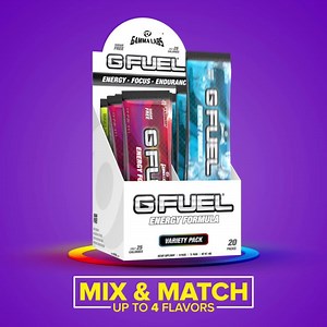 93K views · 264 reactions |  G FUEL CUSTOM VARIETY BOX  ⭐️ Code "BUILD30" = 30% OFF ⭐️ 1 BOX ⭐️ 20 STICK PACKS INSIDE ⭐️ MIX N' MATCH FLAVORS ⭐️ 66,000 ⭐️⭐️⭐️⭐️⭐️ SHOPPER RATINGS | G FUEL | Facebook