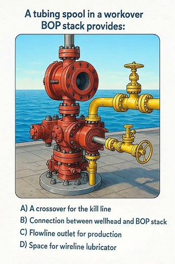 Tubing Spool in a Workover BOP Stack Q2 #workoverrig#drillinghse #welloperations