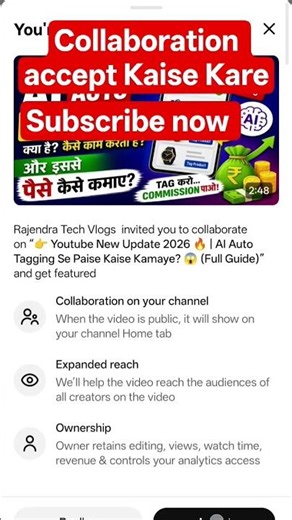 Collaboration accept Kaise kare #shorts #shortsfeed #shortsvideo