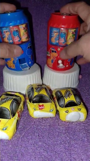 Toy car candies dispenser with Coke Candy Machine dispenser #viral #shorts