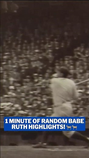 One minute of random Babe Ruth highlights, anyone?