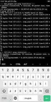 How to check internet connectivity by Ping command in termux