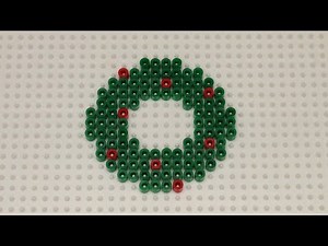 How to Make a Perler Beads Christmas Wreath | Beaded Xmas Crafting Idea | Pattern