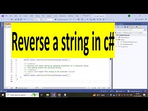How to reverse a string in C#: Basic and Optimized Techniques(2 ways) | #string #csharp #reverse