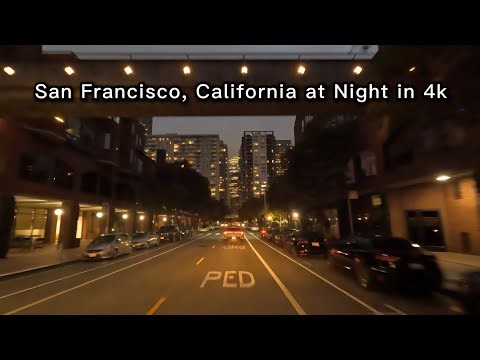 San Francisco, California at Night in 4k | Friday 7/25/2025 at 8:37 pm