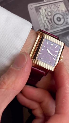 Jaeger-LeCoultre Reverso Tribute Red Dial Rose Gold Dress Watch