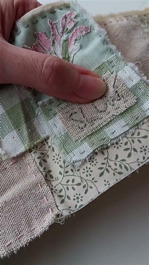 Stitching through five layers of fabric is hard! #textileart #fibreart #handstitching #slowstitching