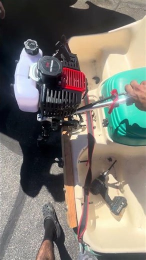 52cc two stroke paddle boat conversion!