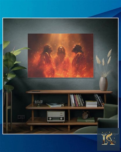 Fiery Furnace Canvas Art | Shadrach, Meshach, Abednego Biblical Print #ShadrachCanvas #MeshachPrint #MiracleArt #ChristianGift #FaithWallArt #DivineFireArt #FieryFurnace #ChristianArt #BibleCanvas #AbednegoArt Buy here https://luminousadventures.etsy.com/listing/4403266073/fiery-furnace-canvas-art-shadrach