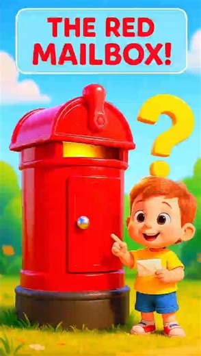 Why Is the Mailbox RED,Why Not Blue? 📬🤔 #usakids #kidseducation #trending #toddlereducation #shorts