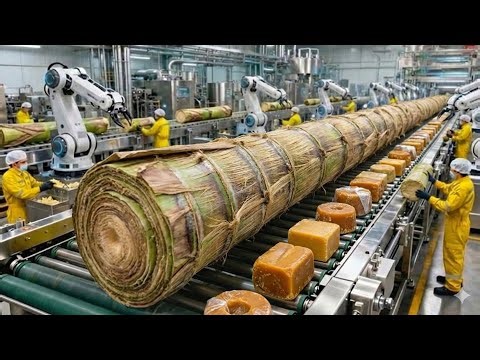 How Sugarcane Turns Into Jaggery in Factory | Jaggery Manufacturing Process Step by Step