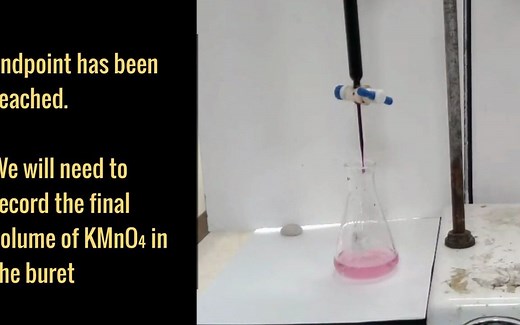 AS化学实验_H₂O₂ titrated against KMnO₄(高锰酸钾滴定双氧水)
