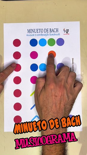 Musicograma Minueto de Bach. Esse Musicograma faz parte de um kit com 10 Musicogramas que você pode adquirir em www.kidsmusic.com.br em Partituras. Kids Music Instrumentos de Musicalização Infantil e Recursos Terapêuticos. #musicograma
