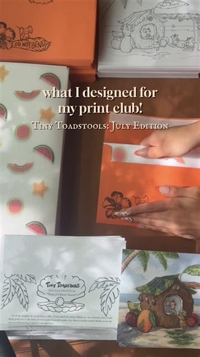 2 more days to sign up for July mail! I’m starting to pack now and hopefully will get this edition out earlier in the month…end of the first week of July maybe?? #printclub #mailclub #packagingdesign #artprocess #artbusiness