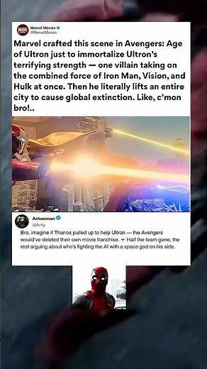 In Age of Ultron, (2015), Ultron vs Avengers: epic Fight scene #marvel #shorts