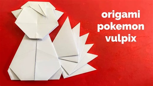 【Origami Instructions】六尾 宝可梦折纸教程 Origami Pokemon Vulpix Easy