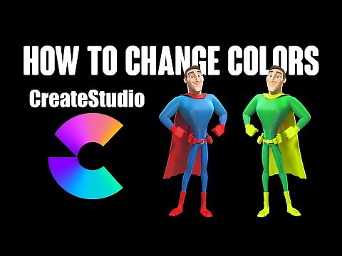 CreateStudio Characters How to Change Color Tutorial