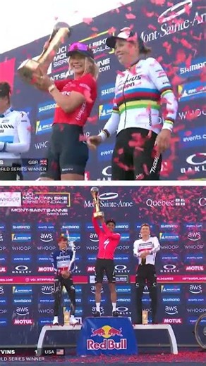 Your 2025 UCI Cross-country Short Track Overall Champions lifting the trophy! 🏆💪