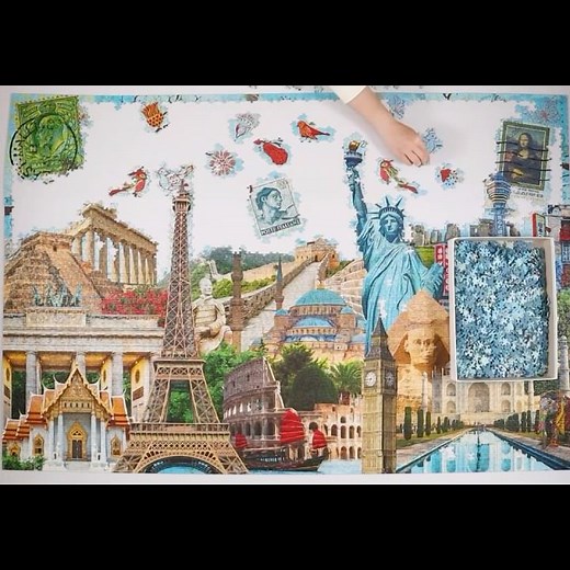 5000 pieces - Big City Collage by Ravensburger #timelapse #ravensburgerpuzzle #puzzle #jigsaw