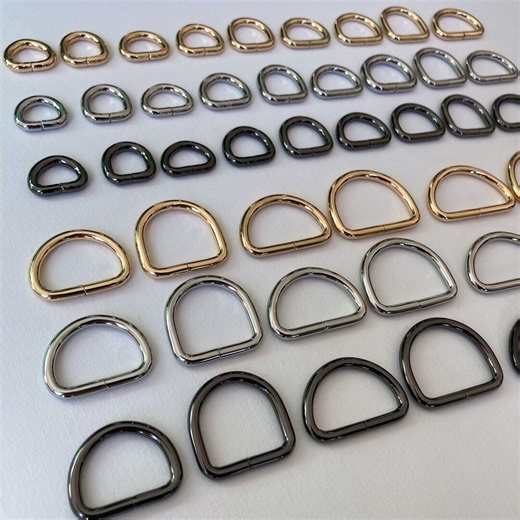 12mm to 38mm Metal D Rings in Gold, Silver or Black | Webbing Sliders Handbag Purse Strap Also 15mm 20mm 25mm or 32mm; 4mm Line Thickness - Etsy Australia